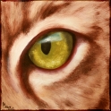 Augenblick eines Rotluchses Acryl auf Leinwand;
30 x 30 cm